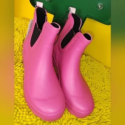 Chelsea Short Rain Boots For Women Size 6M Waterproof Garden PINK • $13