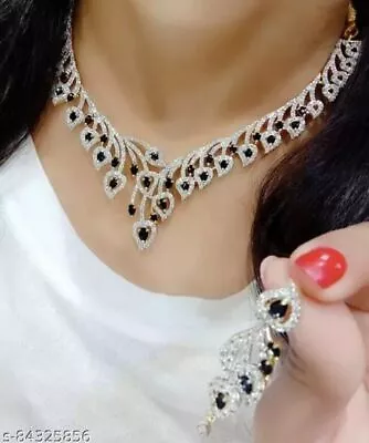 Indian Bollywood Gold Plated AD CZ Kundan Choker Necklace Wedding Bridal Jewelry • $41.68