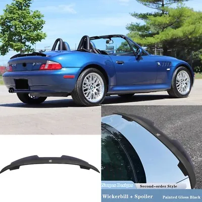 50.4  Fit For BMW Z3 E36 Coupe Wickerbill + Rear Trunk Spoiler Wing Glossy Black • $88.81