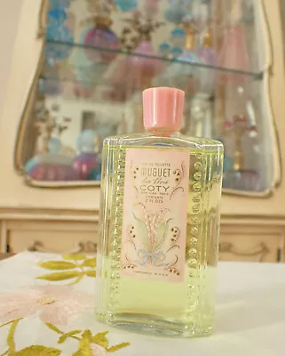 VTG 1940s Coty MUGUET DES BOIS EDT 2 Oz 60ml Splash W Internal Plug Intact • $225