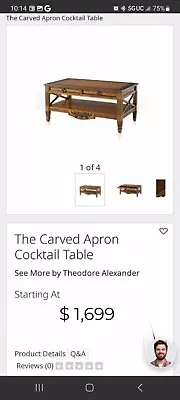 Theodore Alexander French Provincial Cocktail Table  • $500