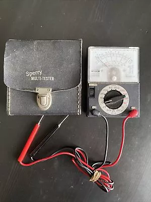 Vtg A.W. Sperry SP-140 Analog Multimeter W/ Leads & Case - Made In Japan Tested • $14.99