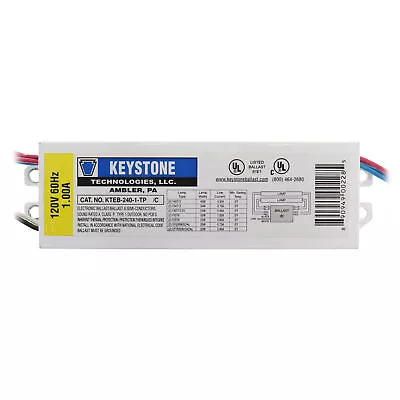 Keystone Kteb-240-1-tp/c Fluorescent Ballast 2-lamp F40t12 F32t8 120v • $19.43