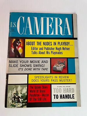 US CAMERA MAGAZINE APRIL 1962 (50 CENTS) Playboy Hefner • $15