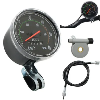 New Waterproof Bicycle Bike Speedometer Analog Mechanical Odometer With Hardware • $13.86