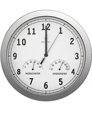 BonVIVO Timerider Highly Accurate Radio Controlled Wall Clock Aluminium Wall Cl • £19.99