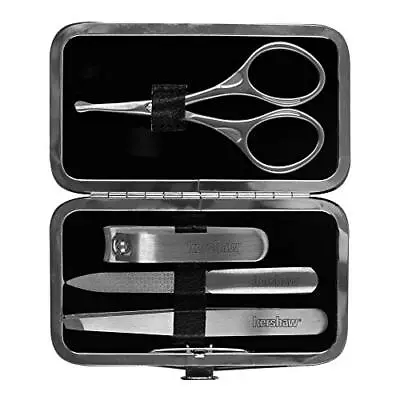 Kershaw KMCURE Men's Stainless Steel Manicure Set 4-Piece With Case Regular • $17.09