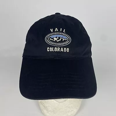 Vail Colorado Hat Cap Adjustable Strap Black Ouray Ski Snow Golf Hiking Fishing • $13.88