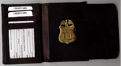 £36.48 • Buy Philadelphia Police Detective Badge Recessed Cut-Out DL/CC/ID/Money Wallet