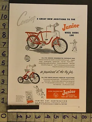 1953 Bicycle Tricycle Velocipede Train Wheel Roadmaster Junior Hammond In Adtm19 • £37.90