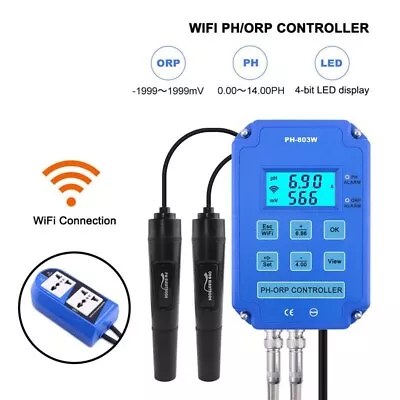 £206.96 • Buy Digital PH ORP Controller Monitor WIFI Power Control Electrode Probe BNC 2In1