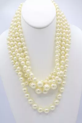 J Crew Necklace 5 Strand Pearl Hand Knotted Looks Unworn Stunning! 20  N31 • $34.50