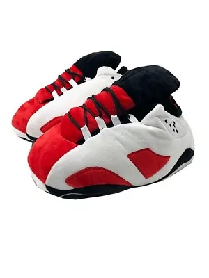 £25 • Buy One Size Fits All Aj Style Red White Blk Slippers (snug Shoes Trainers Sneakers)
