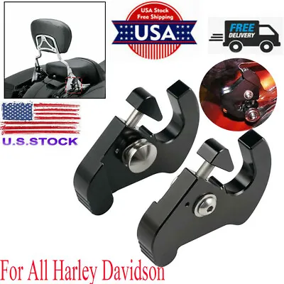 $17.96 • Buy Quick Release Backrest Mounting Kit For Harley Davidson Sissy Bar Luggage Rack