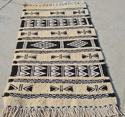 Hand Knotted Vintage Morocco Kilim Kilim Wool Area Rug 1.7 X 1.0 Ft (1376 KAR) • $24.99