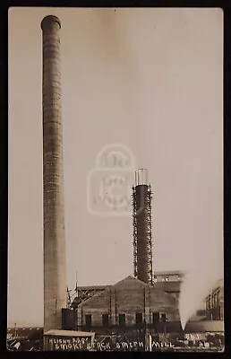 Early RPPC Of Smith Mill Smoke Stack. Marshfield Oregon. C 1910's Lumber Mill • $16.95