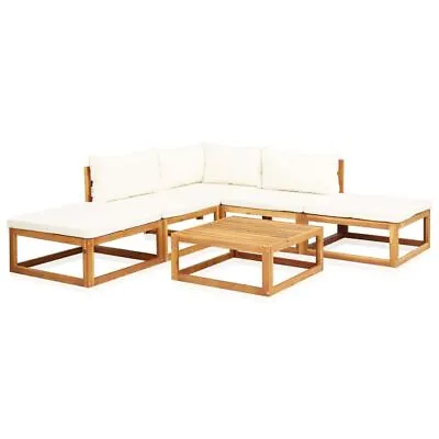 $776.95 • Buy 6pc Garden Sofa Set With Cushions Wooden Lounge Setting Outdoor Acacia Furniture