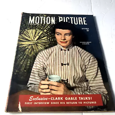 MOTION PICTURE Magazine September 1944 Katherine Hepburn Cover • $16.99