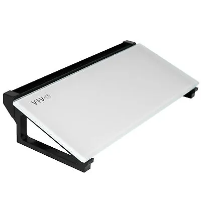 VIVO Glass 16 X 7 Inch Desktop Whiteboard With Marker Slot And Open Storage • $29.99