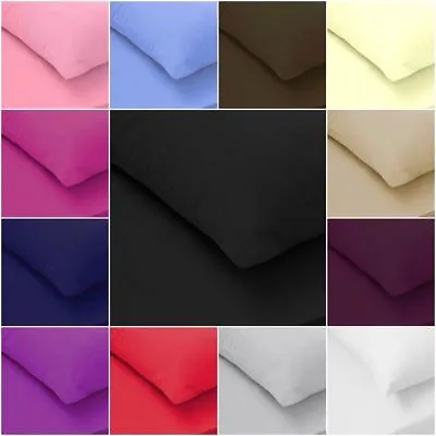 200TC 100% Egyptian Cotton Fitted Sheet Flat Sheet Single Double King S King • £4.95