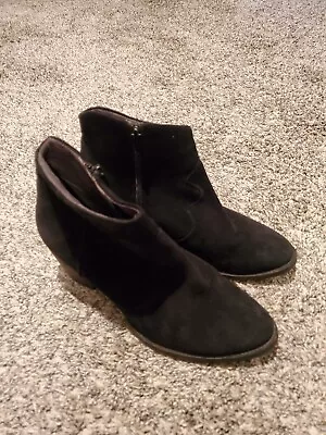 Seychelles Suede Ankle Booties Black 8.5 • $7.99