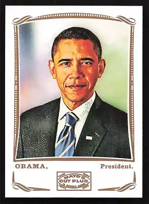 Barack Obama 2009 Topps Mayo Cut Plug #205 President EX {0619 • $4.79