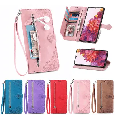 $15.02 • Buy For Oppo A76 A36 A57 A96 K9X K10 Pro Find X5 Lite Pro Zip Wallet Case With Strap