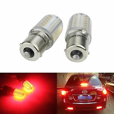 2Pcs 1156 BA15s P21W 8W COB LED Bulb Sidelight Turn Signal Backup Light Lamp Red • $8.90