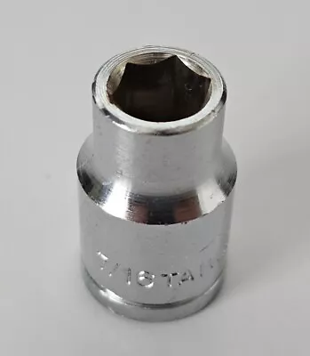 Vintage 1/2  Inch Square Drive To 7/16  Inch Hex Socket Adapter - Made In Taiwan • $1.95