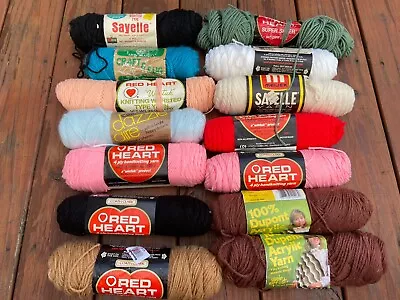 Vintage Yarn Skeins - Lot Of 14 NEW • $29.95