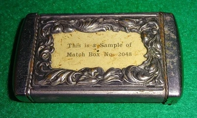 $75 • Buy Original Salesman Sample Cowboy Old West Theme Match Safe Vesta