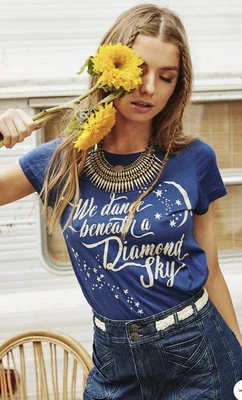 $79 • Buy Spell And The Gypsy Diamond Sky Blue Tee  SIZE XS