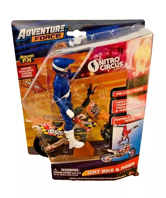 Adventure Force Nitro Circus Dirt Bike & Rider Sound FX Die-Cast Frame Posable • $14.99