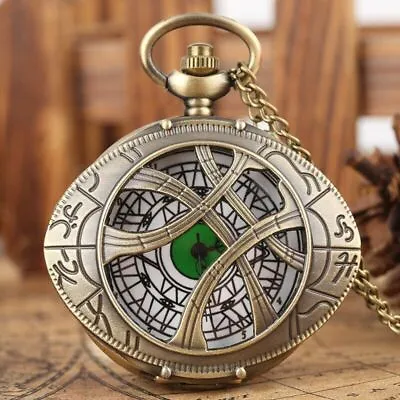 Steampunk Doctor Strange Men's Analog Quartz Pocket Watch Necklace Chain Gift • $4.59