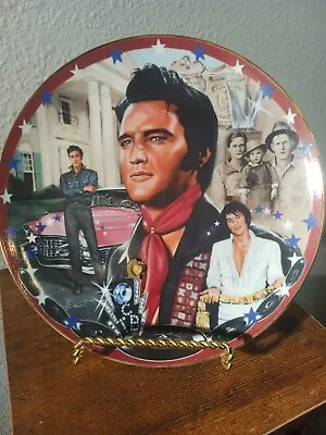  Elvis Presley American Dream Musical Plate 7 5/8 Bradford Exchange With COA • $16