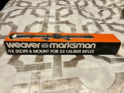 Vintage Weaver Marksman 4X Scope & Mount 22 Caliber Made In El Paso USA  NIB • $95