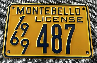 1969 Montebello Small Auto Truck License Yellow Color 4/6 Inch • $45
