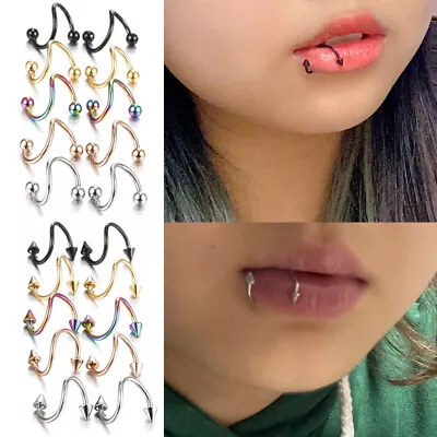 $0.89 • Buy CA Nose Ring Eyebrow Lip Studs Earrings Stainless Steel Body Piercing Rings Hoop