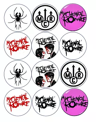 12 MCR My Chemical Romance Edible Paper Cupcake Cookie Toppers CHOOSE YOUR SIZE • $5