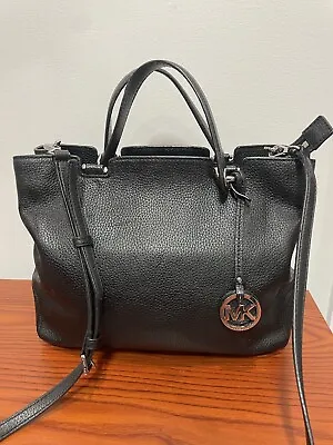 Michael Kors Anabelle Large Top Zip Tote Shoulder Bag Satchel Black • $95