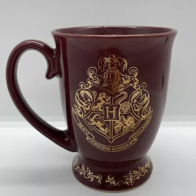 Harry Potter Hogwarts Coffee Mug Tea Drinking Cup Handle Red Maroon Gold Emblem • $14.90