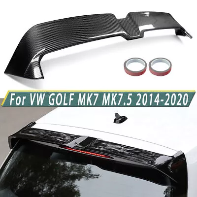 Rear Roof Window Spoiler Lip Wing Carbon Look For VW Golf MK7 MK7.5 2014-2019 US • $128.54