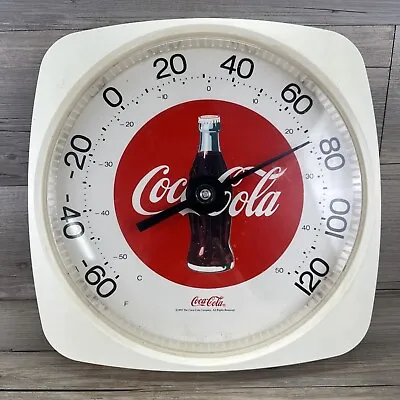 Coca-Cola Thermometer Vintage 1993 Coke Bottle Disc Bullseye Logo Square Sign • $19.99