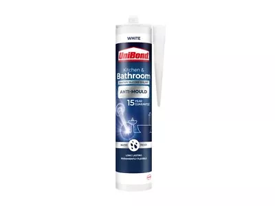 Unibond Silicone Sealant Anti Mould Unibond For Mould Kitchen & Bathroom White • £9.45