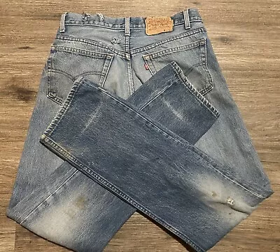 Levi's 501xx Made In USA Vintage Jeans (501-0000) Size W34 L36 Distressed • $79.99