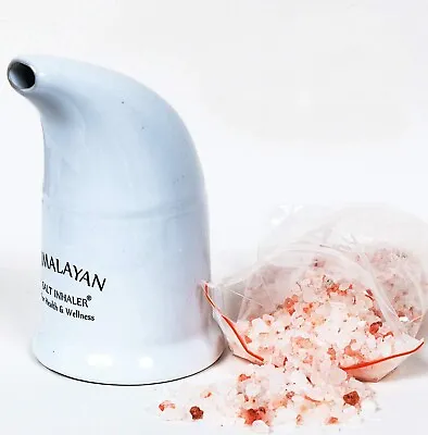 Pure Himalayan Salt Pipe Inhaler Boost Respiratory Strength & Lungs CE • £9.99