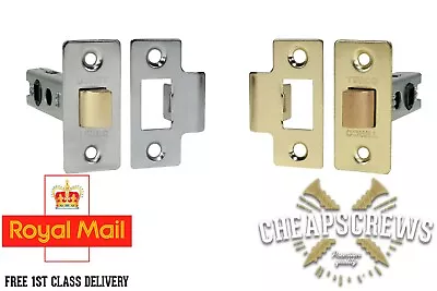 Tubular Latch Mortice Door Catch Lock 64mm -78mm (67-79mm Case)+Faceplate Screw • £5.39