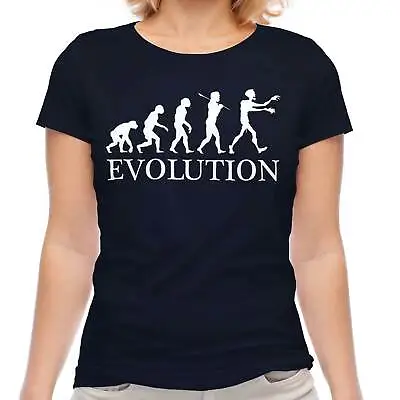 Zombie Evolution Of Man Ladies T-shirt Tee Top Gift Apocalypse Halloween Killing • £9.95