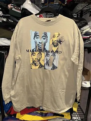 Y2K Makaveli Branded Tupac Longsleeve Shirt Size Xl • $29.74