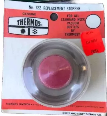 Vintage Thermos 722 Replacement Stopper King Seely NOS Sealed 1972 Standard Neck • $15